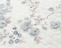 Annalise Cotton Quilt Set, Botanical, Grey,