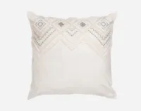 Charity Euro Sham, Geometric, White