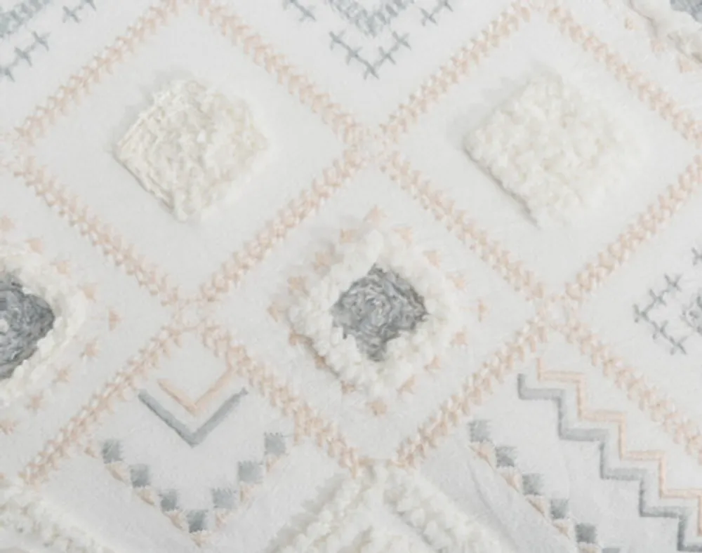 Charity Duvet Cover, Cotton, Geometric, Beige,