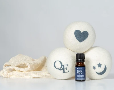 Linen Love Wool Dryer Ball Set & Essential Oil Laundry Blend