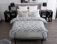 Sonesta Duvet Cover, TENCEL Lyocell, Geometric, Grey,