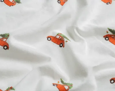 Flannel Cotton Sheet Set - Festive Ride