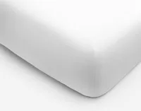 Cotton Percale Blend Fitted Sheet - White