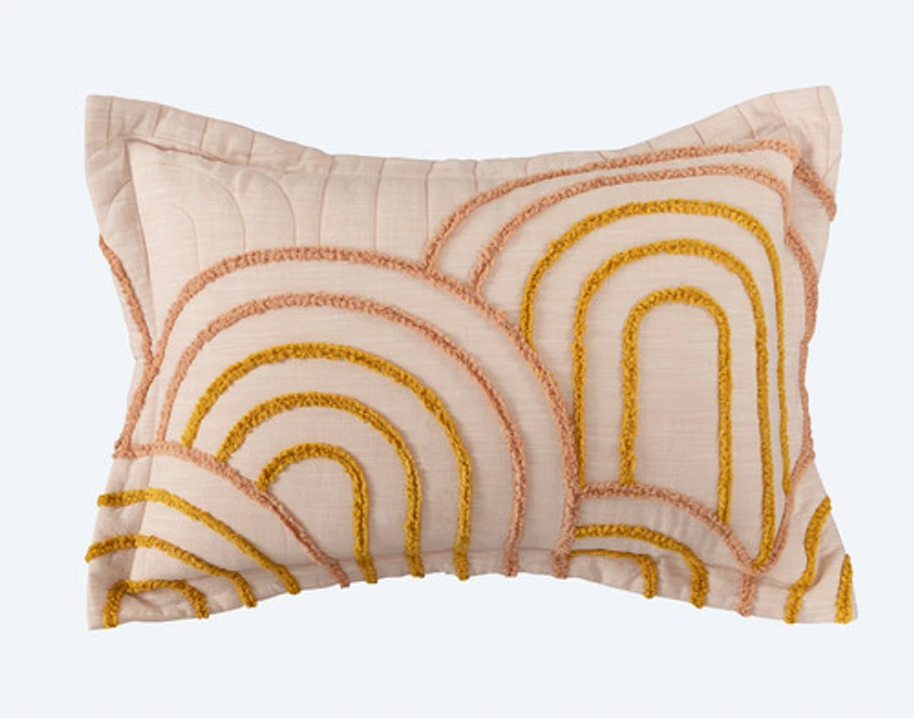 Maeve Pillow Sham, Geometric, Yellow, King