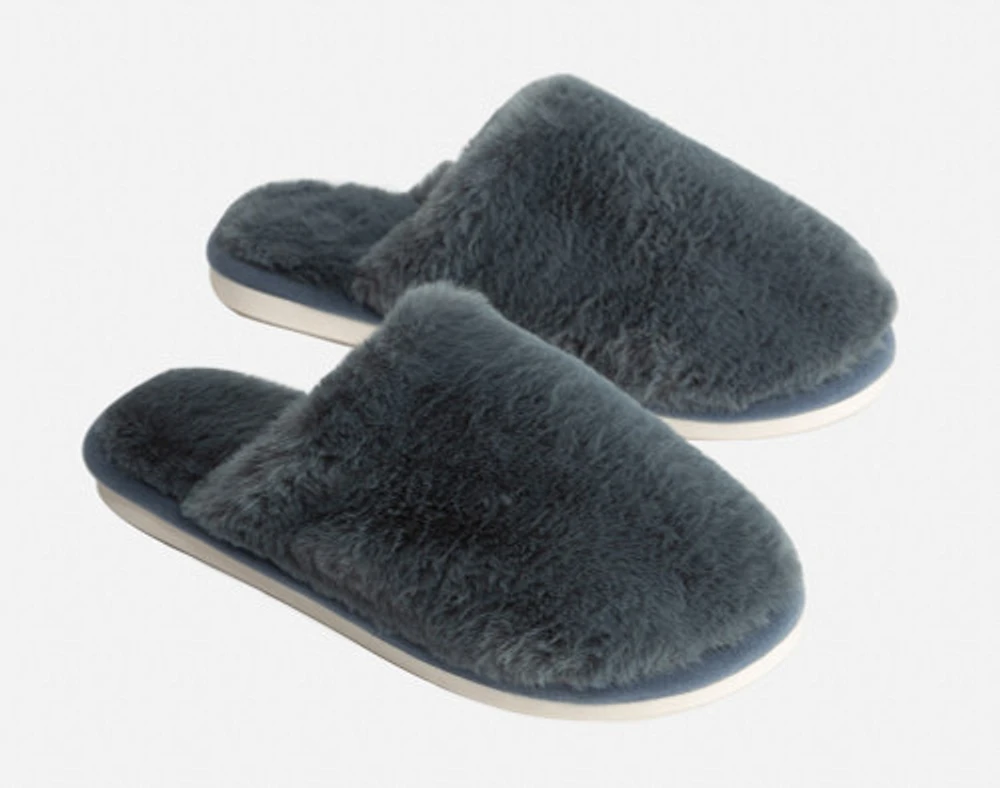 Faux Rabbit Plush Slippers