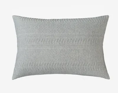 Arlo Pillow Sham (Sold Individually) by QE Home  (King, Grey)
