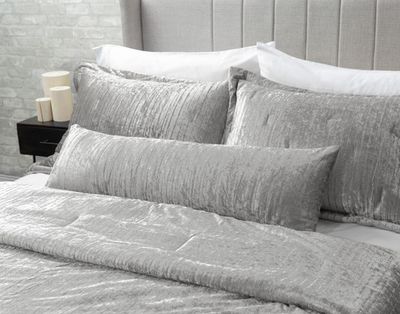 Avalon Lumbar Pillow - Silver by QE Home  (Grey)