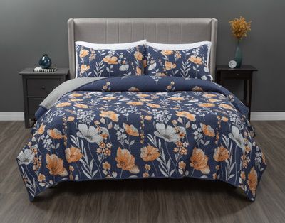 Lowelle Coverlet Set by QE Home  (Blue)