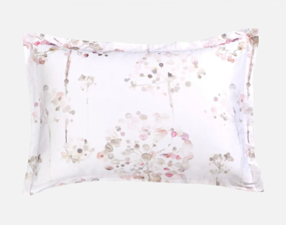 Angelica Pillow Sham, Floral, White,