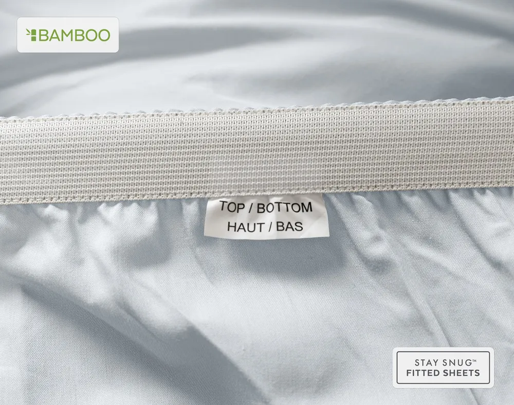 Bamboo Cotton Fitted Sheet - Pearl Blue