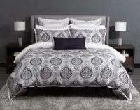 Dover Duvet Cover, Paisley, Blue, Super King