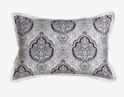 Dover Pillow Sham, Paisley, Blue, King