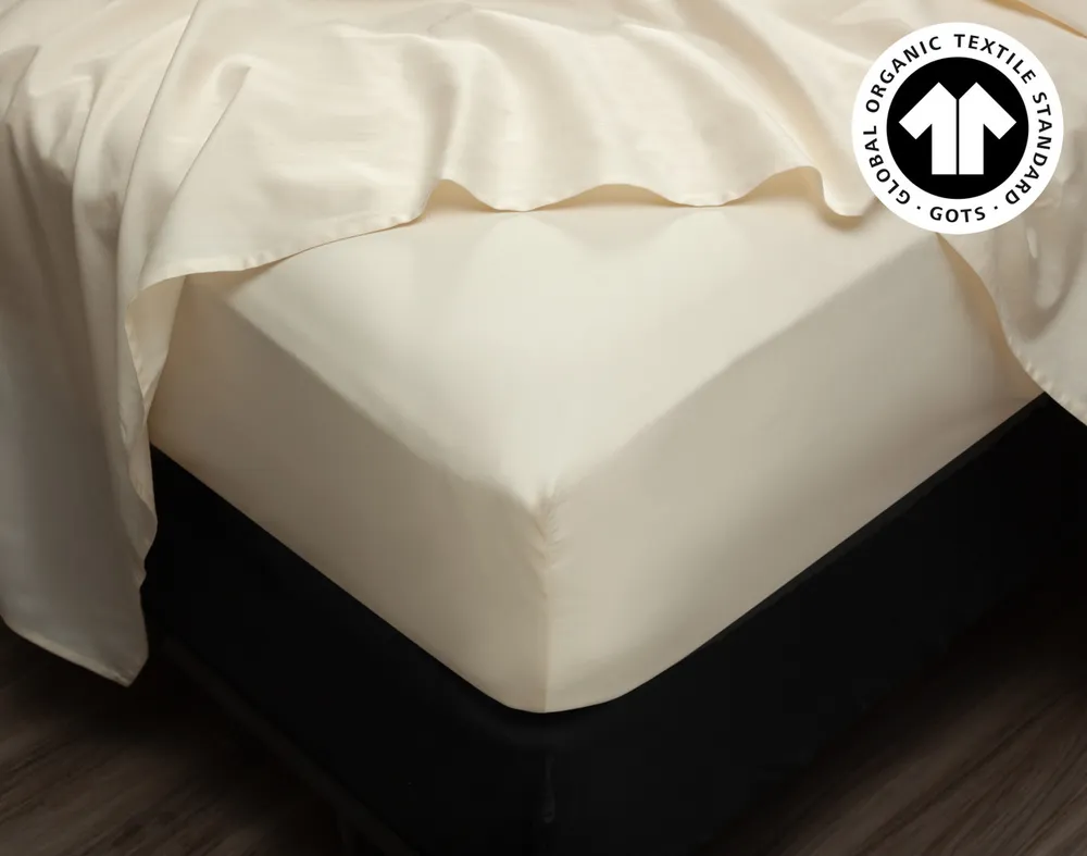 Undyed & Unbleached Organic Cotton Sateen Sheet Set