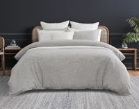 Landon Duvet Cover, Geometric, Grey,