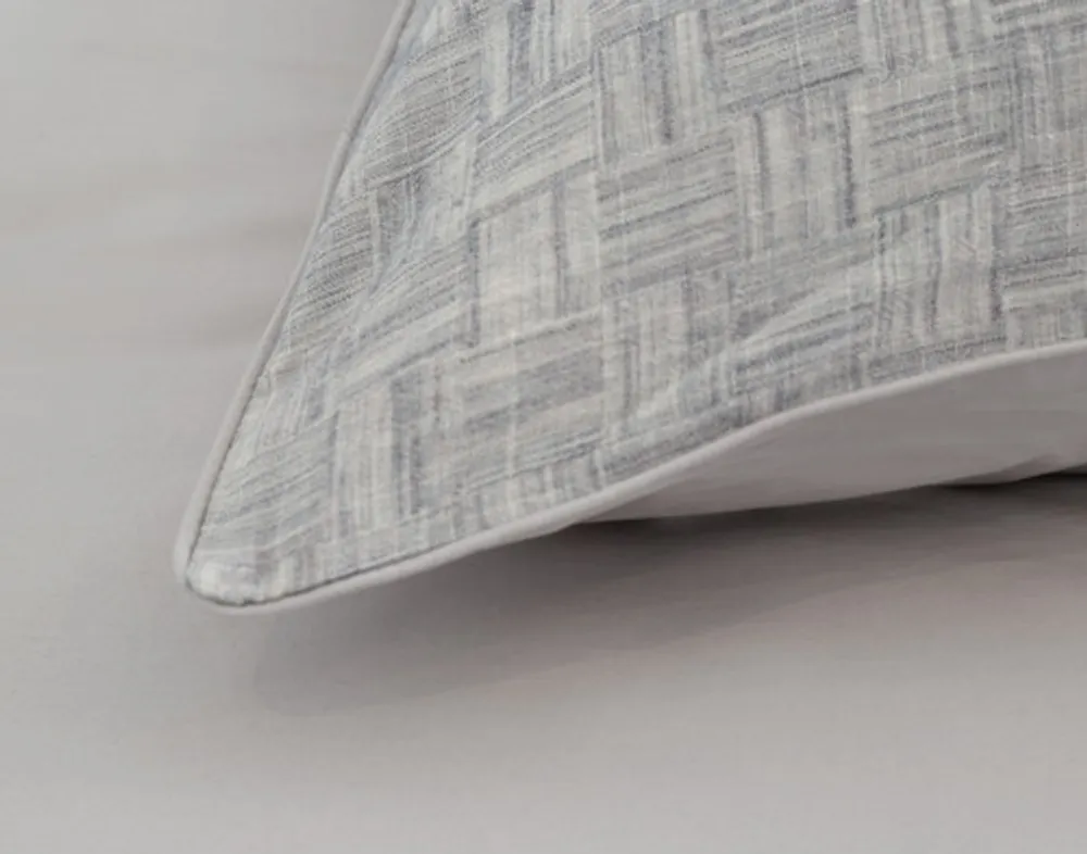 Landon Pillow Sham, Geometric, Grey,