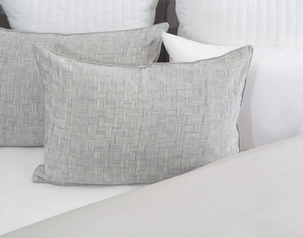 Landon Pillow Sham, Geometric, Grey,