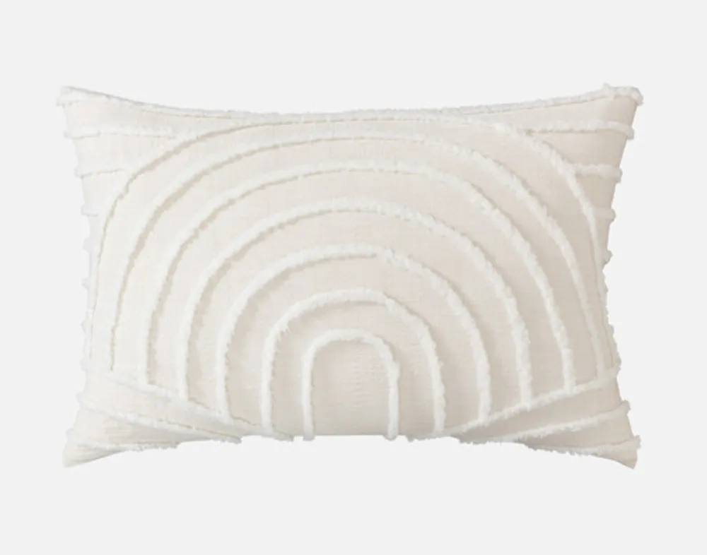 Sonrisa Pillow Sham, Geometric, White, King