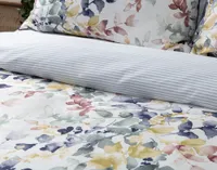 Whim Duvet Cover, Botanical, White,