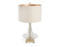 Edith Clear Glass Table Lamp, Gold