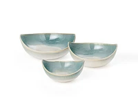 Dorian Decorative Ceramic Bowls (Set of 3), Green