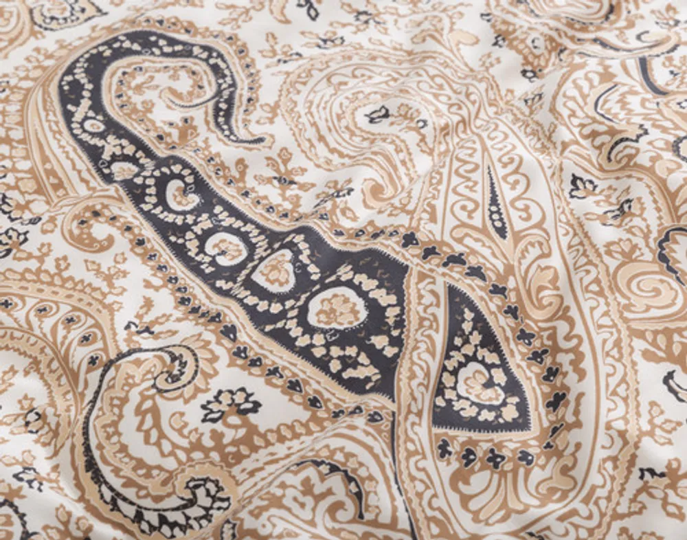 Lansdowne Duvet Cover, Paisley, GOTS Certified, Beige,