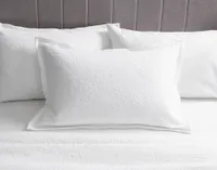 Corinthia Pillow Sham, Geometric, White,