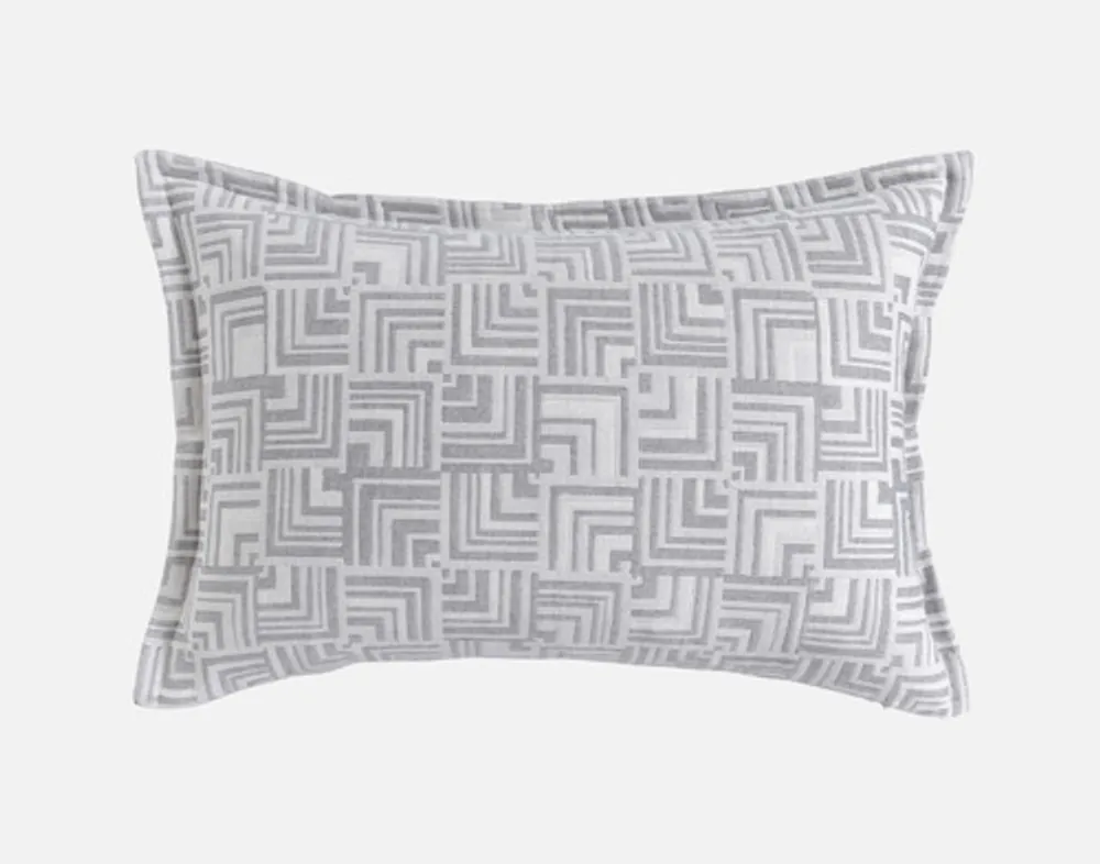 Centro Pillow Sham, Geometric, Grey, King