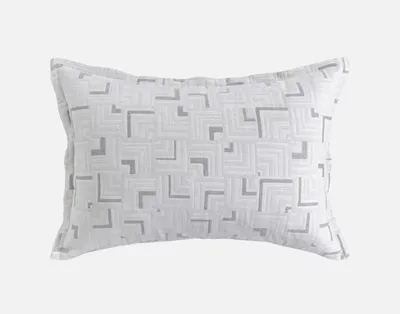 Centro Pillow Sham, Geometric, Grey, King