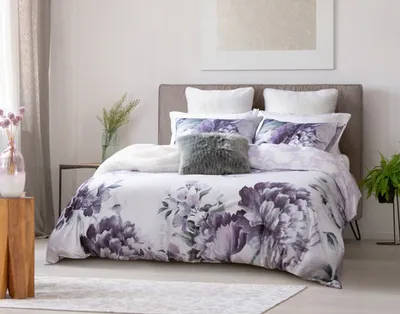 Divine Duvet Cover, TENCEL Lyocell, Floral, White,