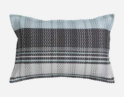 Vilanova Pillow Sham, Geometric, Blue, Queen