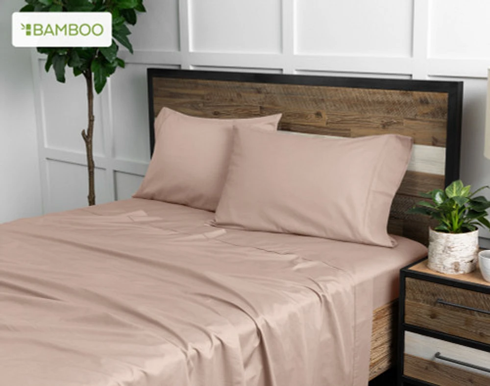 Bamboo Cotton Sheet Set - Frosted Berry - Twin