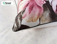 Braganza Pillow Sham, Floral, White,