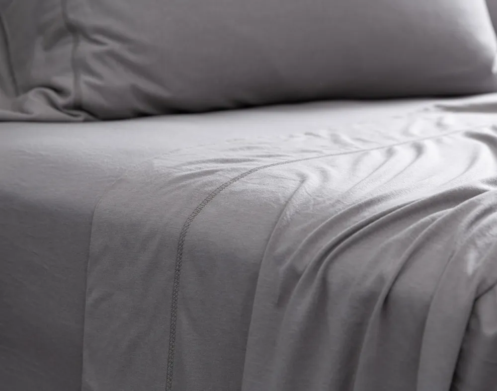 Bamboo Cotton Jersey Sheet Set - Grey