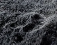 Polar Faux Fur Rug, Black