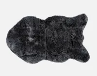 Polar Faux Fur Rug, Black