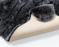 Polar Faux Fur Rug, Black