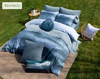 Horizons Duvet Cover, Cotton, Bamboo Scenic, Green,