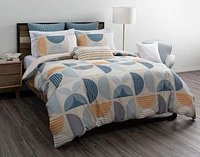 Nora Duvet Cover, Geometric, Beige,