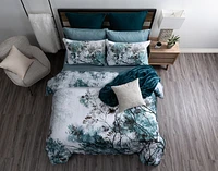 Canopy Duvet Cover, TENCEL Lyocell, Botanical, Green,