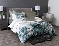 Canopy Duvet Cover, TENCEL Lyocell, Botanical, Green,