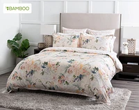 Cabana Duvet Cover, Bamboo Cotton, Floral, White,