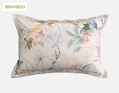 Cabana Pillow Sham, Floral, White,