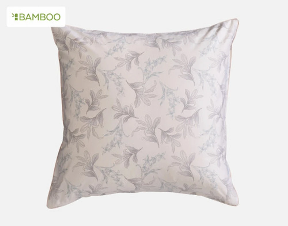 Cabana Euro Sham, Floral, White, 26" x 26"