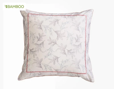 Cabana Euro Sham, Floral, White, 26" x 26"