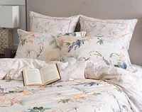 Cabana Euro Sham, Floral, White, 26" x 26"