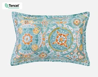 Fiji Pillow Sham, Geometric, Blue,