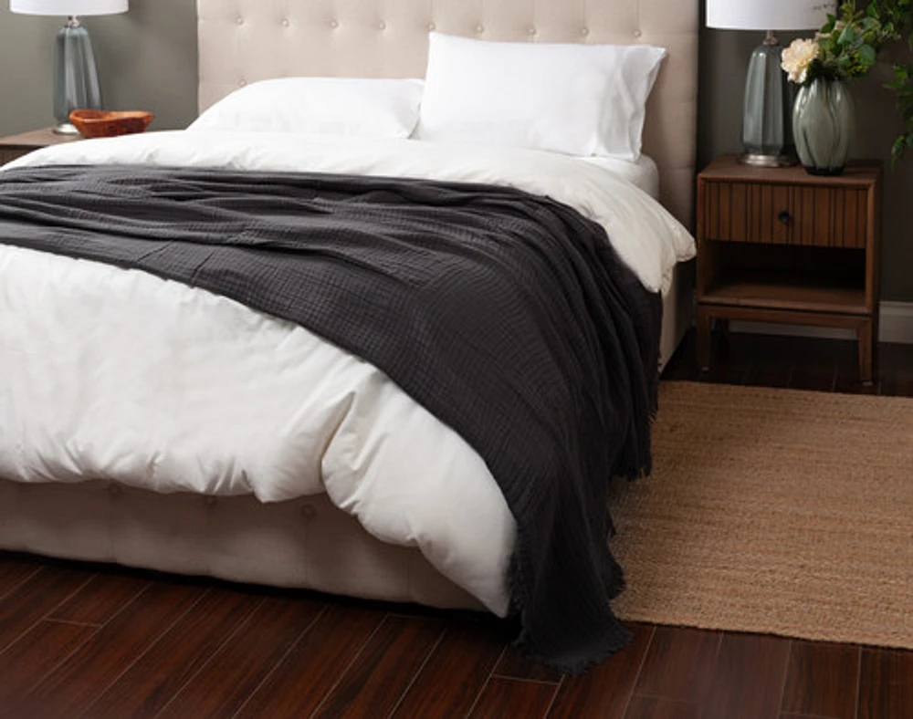 Muslin Gauze Blanket - Obsidian