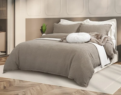Brava Duvet Cover, Cotton, Scenic, Brown, Queen