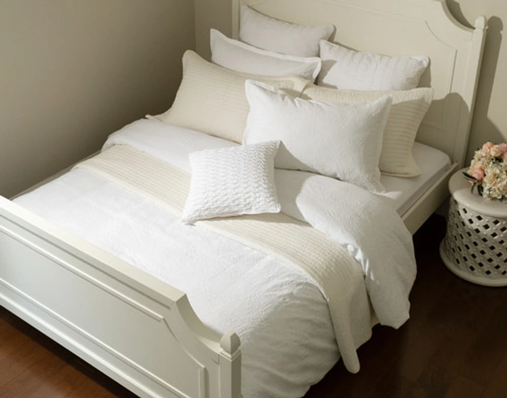 Corvo Duvet Cover, Cotton, Geometric, White,