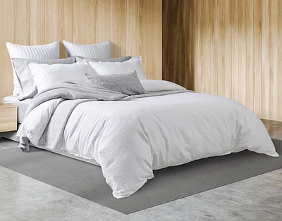 Corvo Duvet Cover, Cotton, Geometric, White,